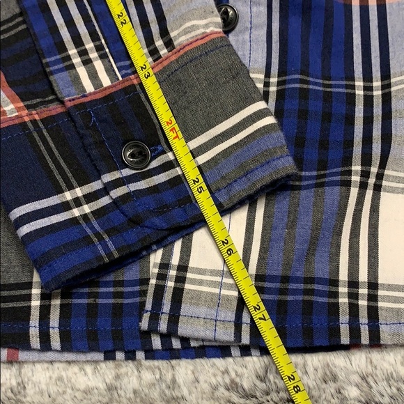 Levi Strauss Blue Plaid Button Up - Picture 2 of 6